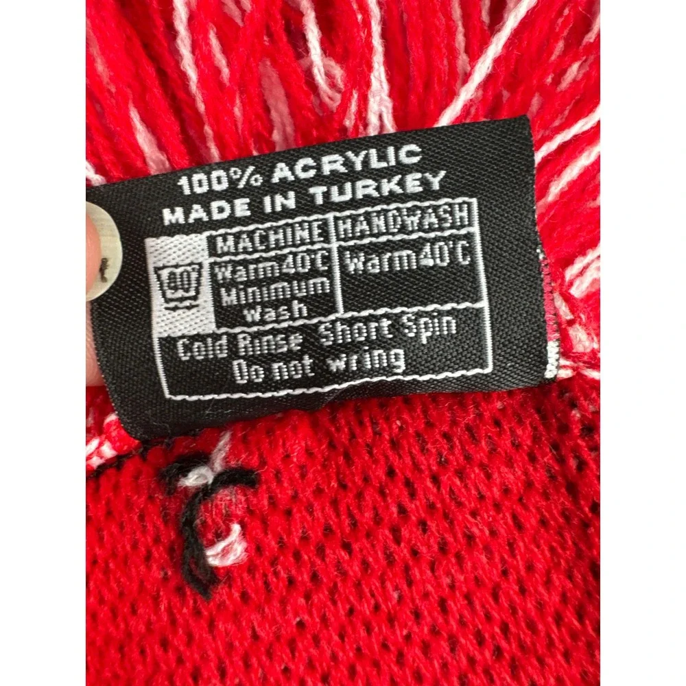 Ruffneck Scarve Manchester United MULA Soccer Scarf Red White Black Striped Knit